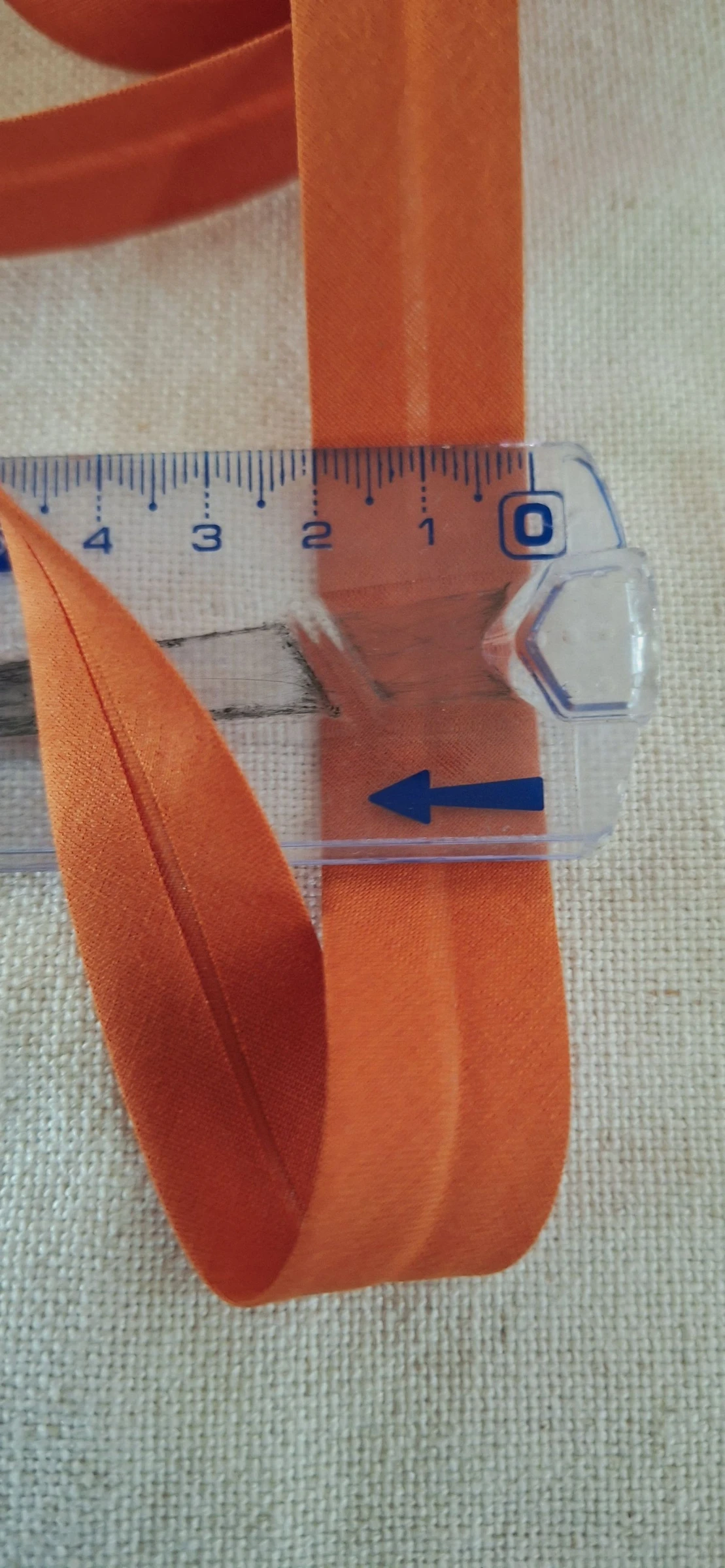 5 mètres de biais replié 20 mm marron caramel  – photo 4